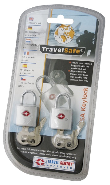 Travelsafe TSA Reisslot met sleutelslot in verpakking