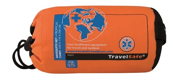 Oranje opberghoes Travelsafe Klamboe - Kubus - Tropenproof (1 pers.)